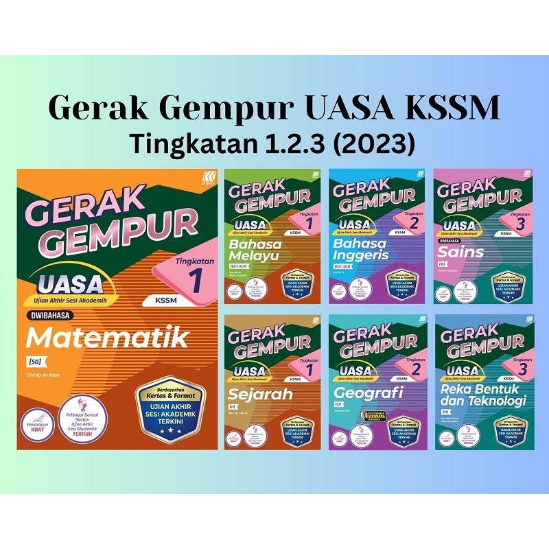 Sasbadi - Gerak Gempur UASA KSSM Tingkatan 1.2.3 (2023) | Shopee Malaysia