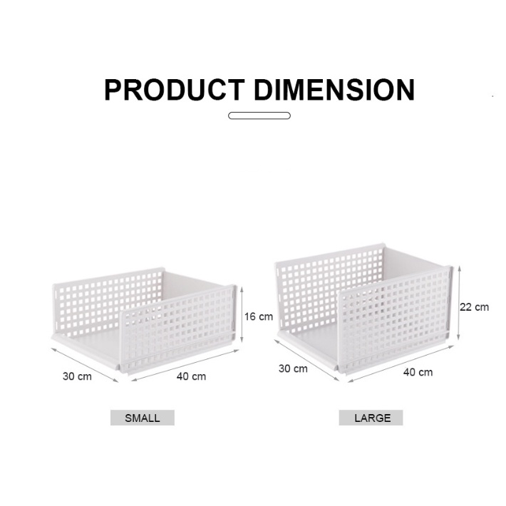 🇲🇾MEGA SALE Foldable Stackable Layered Partition Storage Rack Office ...