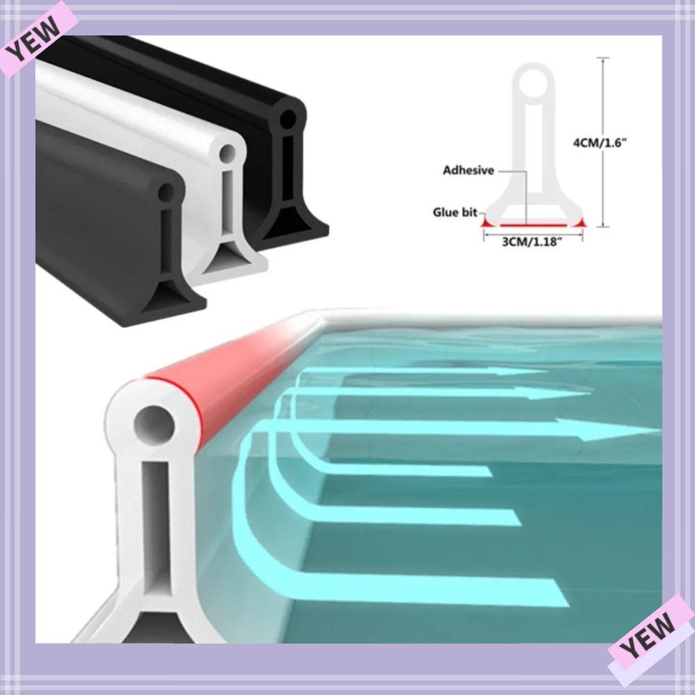 YYE Water Retaining Strip, SelfAdhesive Bendable Shower Water Barrier