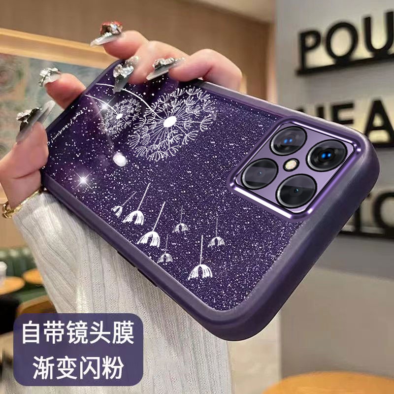 Casing Honor X6 Honor X6S X6B Honor X8 5G X8B Honor X7 4G X9 Honor X7A  Honor X8A X5 PLUS New dandelion Shiny Paper Gradually Color Changing TPU  Soft