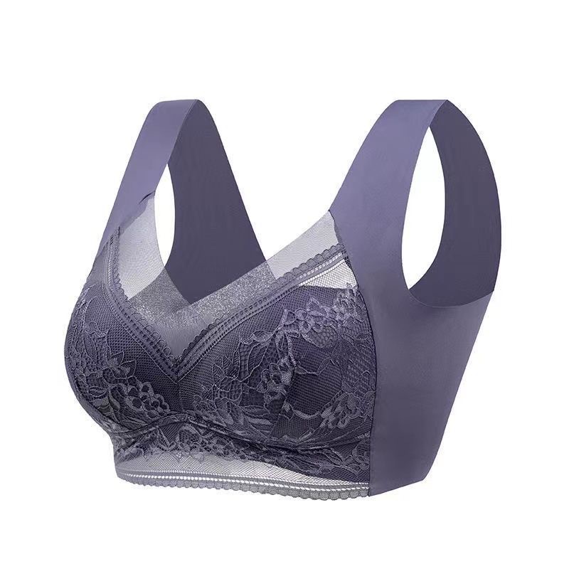 【READY STOCK】40-110KG Plus Size Lace Bras For Women Sexy Perspective ...