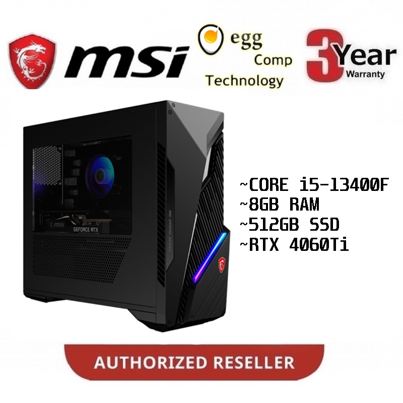 MSI MAG INFINITE S3 13TH GAMING DESKTOP - ( I5-13400F / RTX 4060 TI ...