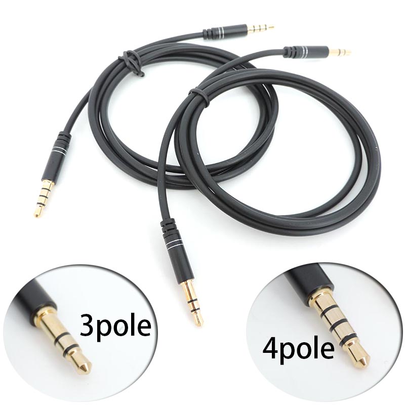 3Pole 4 Pole Aux Cable Male To 3.5Mm Jack Male Stereo Headphone Cable