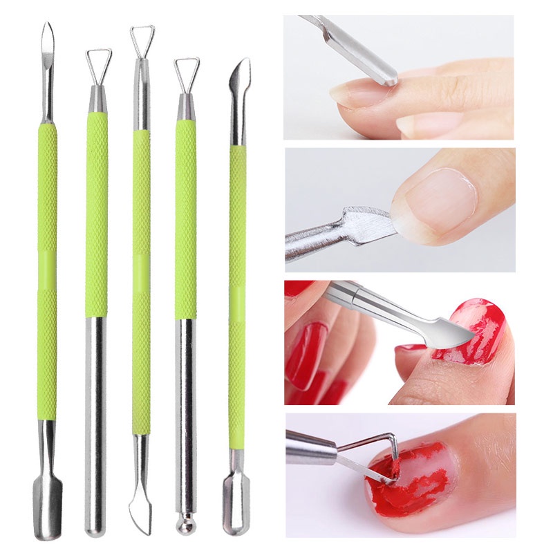 UR SUGAR Double-ended Stainless Steel Cuticle Pusher Dead Skin Push ...