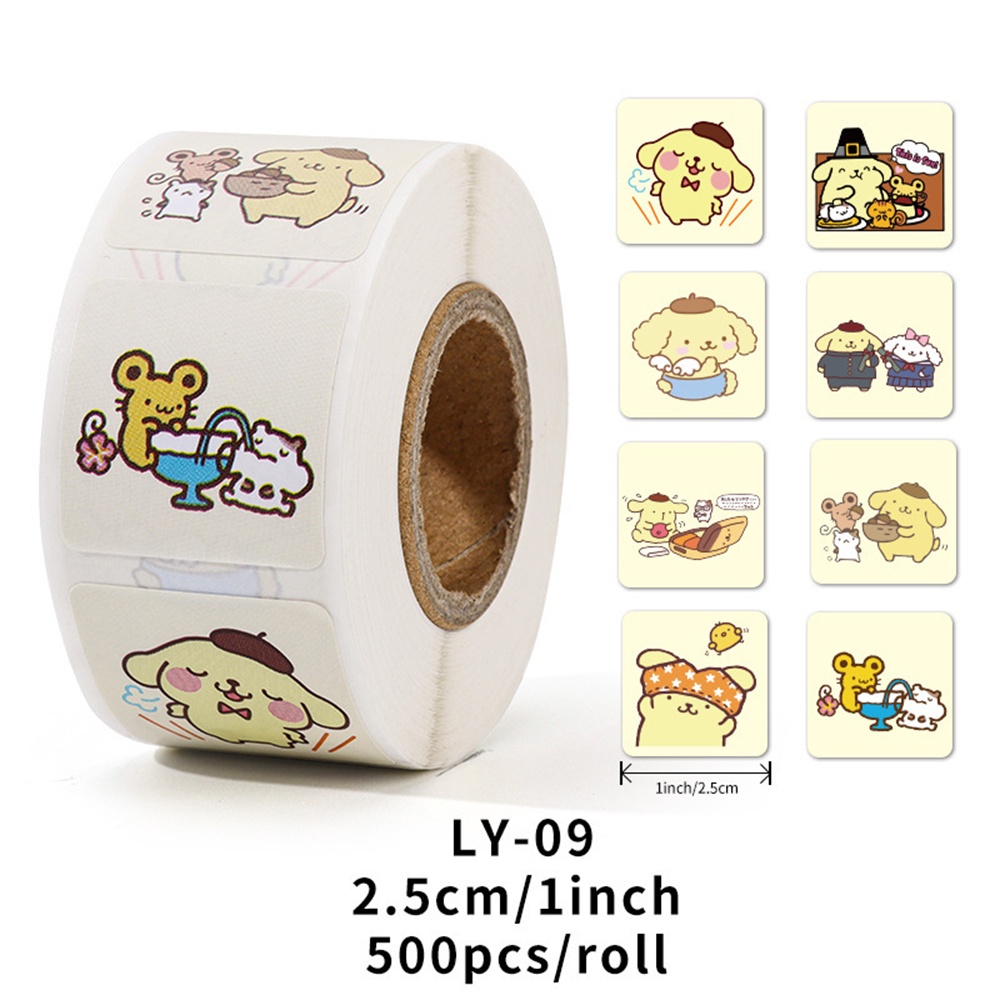 500pcs Cartoon Sanrio Kurome Sticker Cinnamon dog Cute Seal Sticker