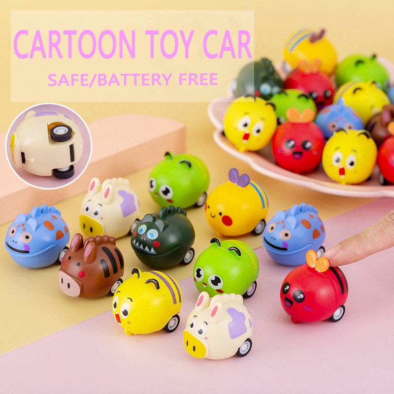 Cartoon Cartoon Animal Pull Back Car Cute Pet Inertial Mini Car Cute Model Pull Back Car