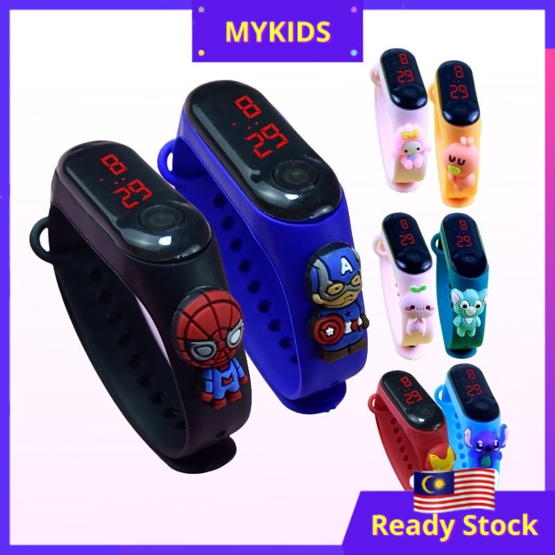 MYKIDS Kids Sport Wristband Jam Tangan Budak Cute Cartoon Watch Digital