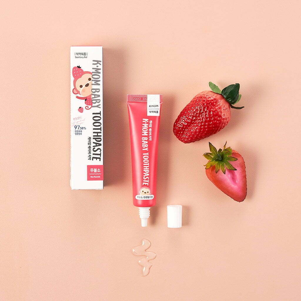 [Hayllo] K-MOM Toothpaste - Strawberry (Non Fluoride) | Shopee Malaysia