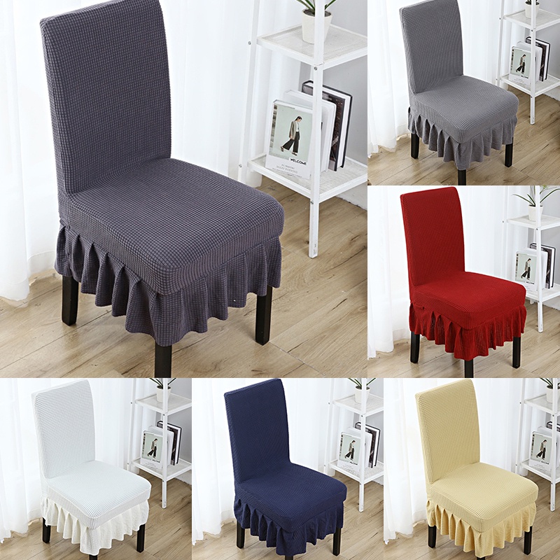 Stretch Elastic Thickened Skirt Chair Cover Chair Cushion Cover Dining