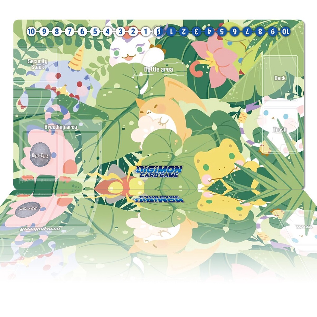 Digimon Playmat Gomamon Gabumon Patamon DTCG CCG Board Game Trading Card Game Mat Custom Anime