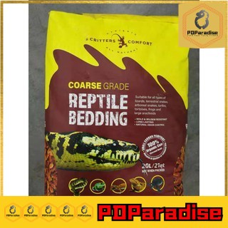 Critters Comfort Reptile Bedding(Coarse Grade) 20L/Coco Husk Bedding ...