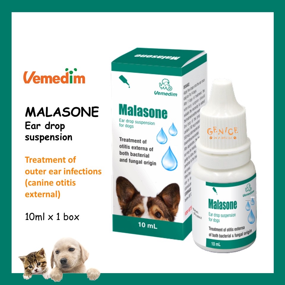 MALASONE Ear Drop Treatment of outer ear infections in dogs and cats