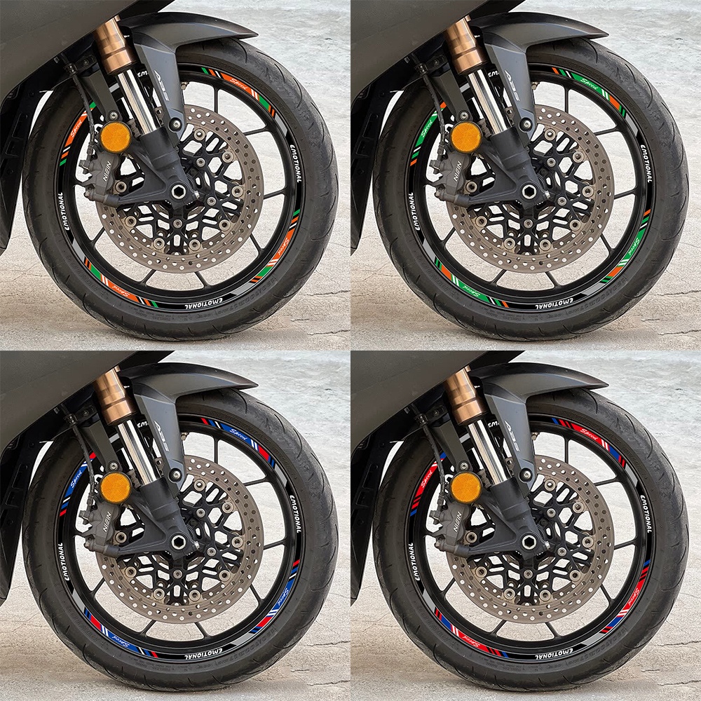 For 10" 12" 13" 14" 17 Inch Motorcycle Wheel Reflective Modifications