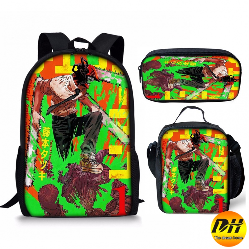 Chainsaw Man Bochita beg sekolah kids School bag set backpack for ...