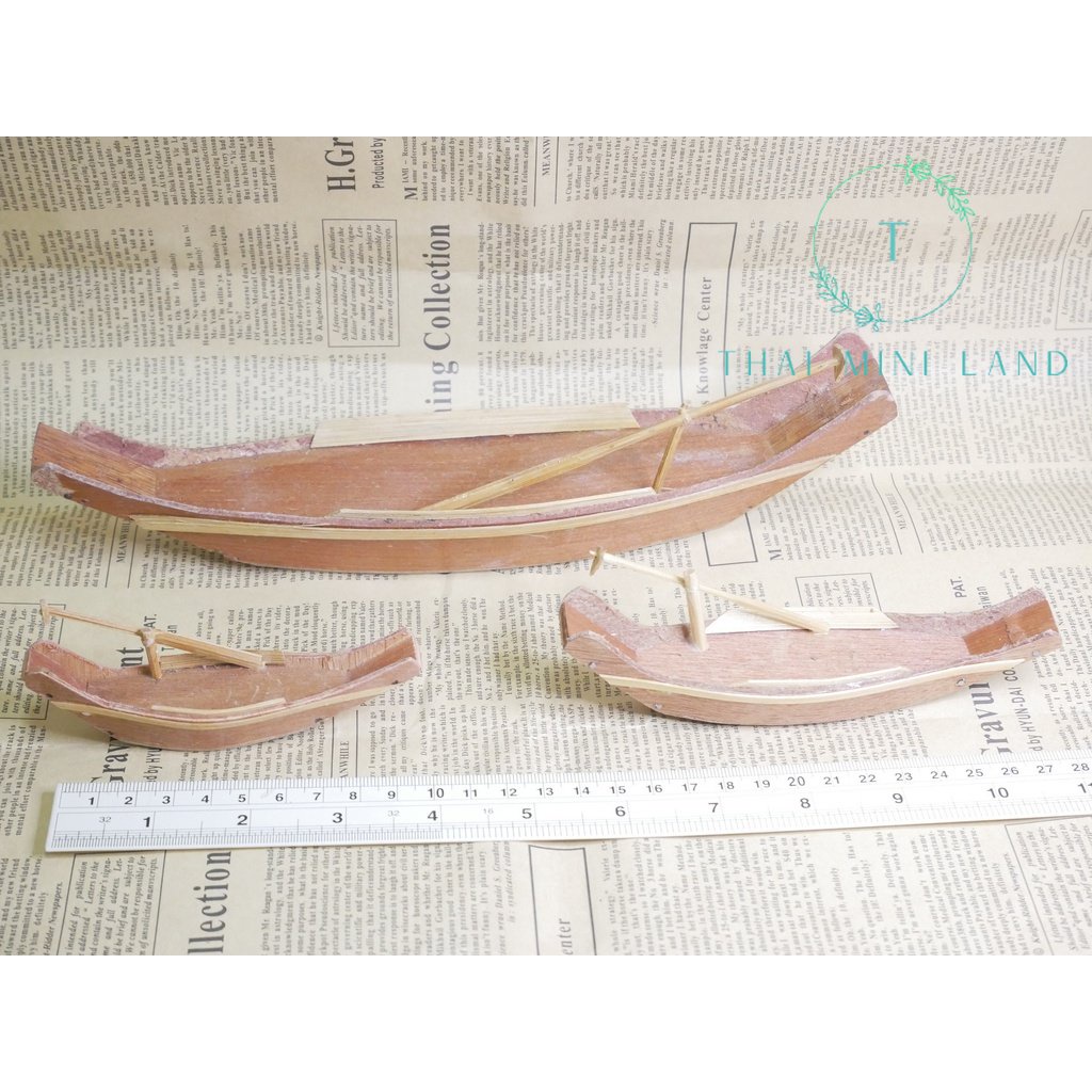 Wooden Boat Miniature (3 Sites) Mini Handmade Crafts Items | Shopee ...