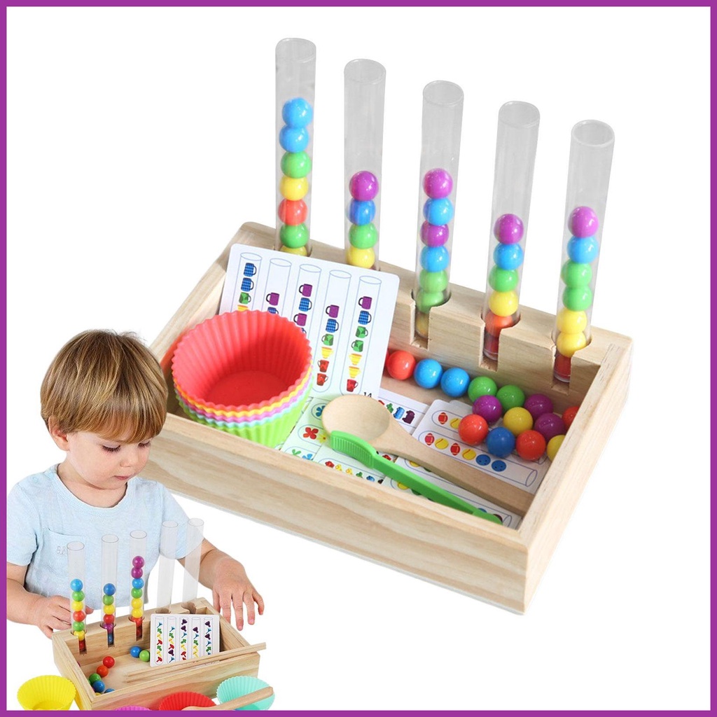 Color Sorting s Montessori Rainbow Colored Sorting In Cup Matching Game ...