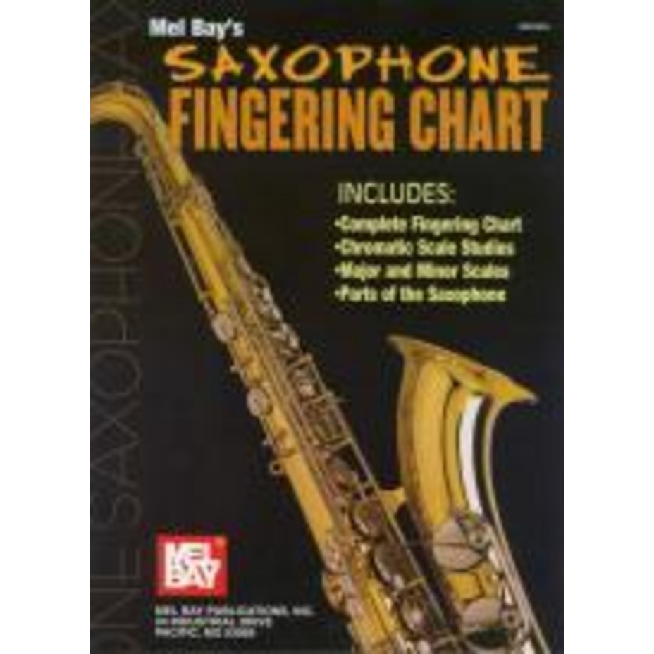 [English 100 Original] Saxophone Fingering Chart by William Bay