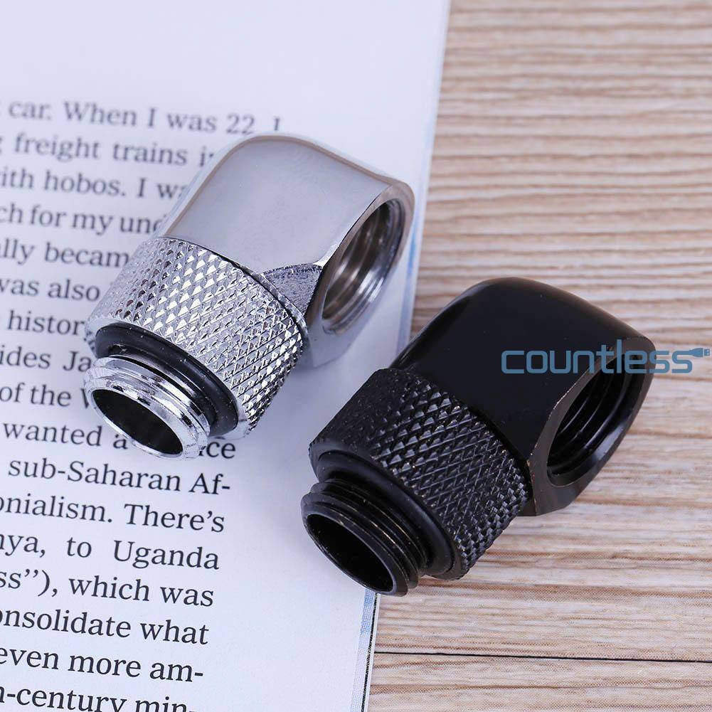 G1/4 Inner Outer Dual Thread 90 Degree Rotary Water Tube Connector ...