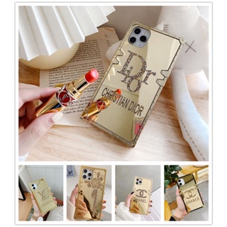 mirror case ITEL S18 4G A18 P38 P37 PRO P36 A58 LITE A56 S17 S16 VISION 3 2  1 PLUS Fashion Glossy Phone Case Luxury Square gold Cover