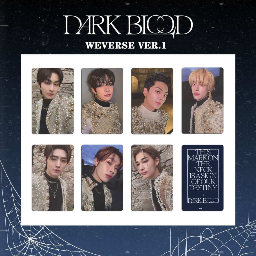 7pcs/set EN-HYPEN Album DARK BLOOD Photocards Lomo Cards ENHYPEN