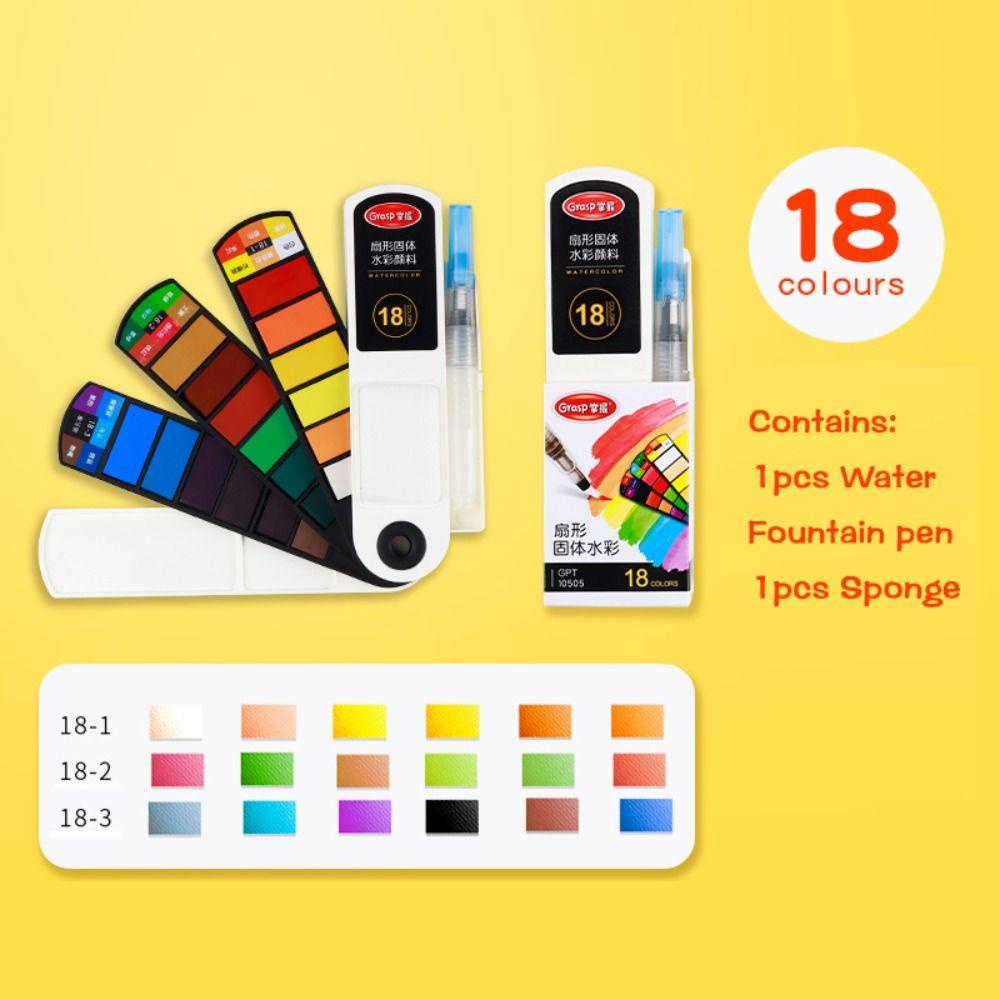 OOKU Watercolor Paint Set, 36 Water Colors Pigment Watercolor Set in Metal  Box with 1 Water Brush Pen, 1 Pencil, Pouch