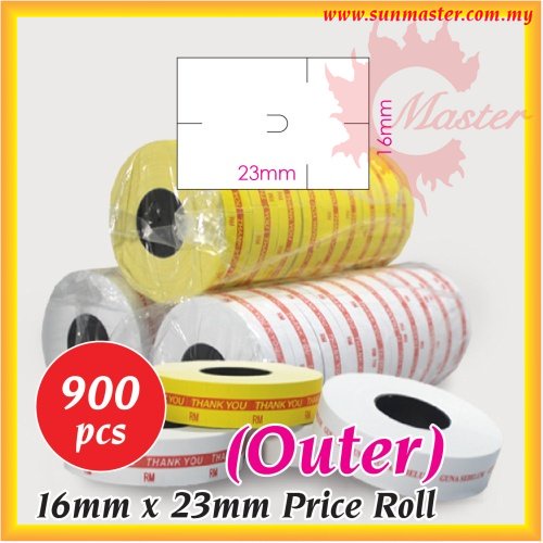 Price Roll 16mm x 23mm | Price Tag | Sticker Tag | Sato Price Label ...