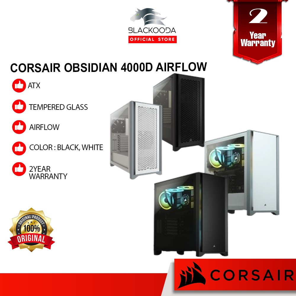 Corsair 4000D Airflow (Black) - CC-9011200-WW 