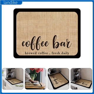 Coffee Mat Coffee Maker Espresso Machine Mat Kitchen Accessories for  Countertops Bar Table Absorbent Dish Drying Coffeware