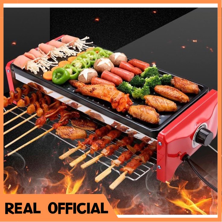 ⭐ REAL⭐ READY SHOP Electric Smokeless BBQ Detachable Pan Korean BBQ Pan ...