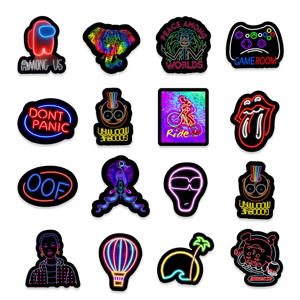 MIXED LIFESTYLE 50 pcs Waterproof Non Repeating Stickers Pack [Type B ...