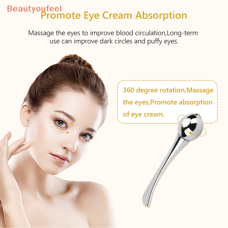 Beautyoufeel Alloy Metal Eye Cream Applicator Cosmetic Spatulas Roller