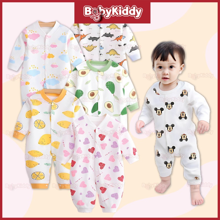 (112months) Newborn Boy Girl Baby Romper Nightwear Long Sleeve Baby