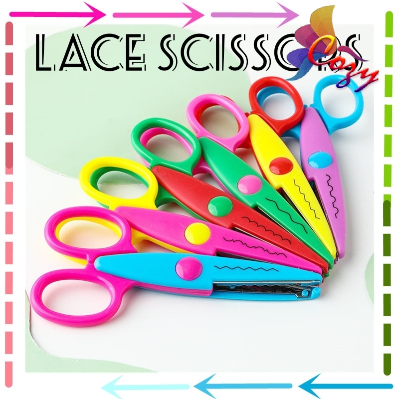 Creative Lace Art Scissors Kids Safety DIY Plastic Paper Cut 5