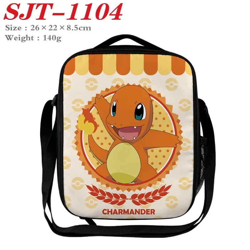 Pokemon Pikachu Colorful Cartoon Canvas Student Lunch Bag Multipurpose ...