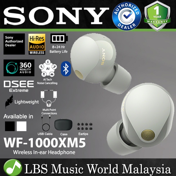 Sony WF-1000XM5 Truly Wireless Noise Cancelling In Ear Earphone Earbuds ...