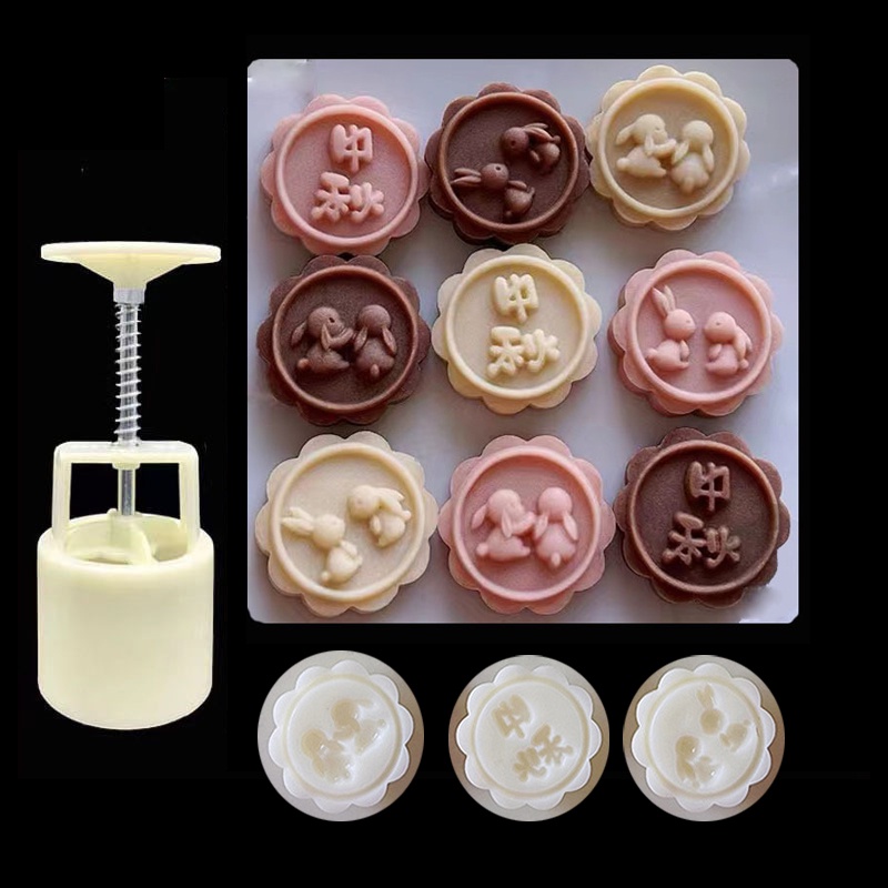 25g Mid Autumn Rabbit Moon Cake Mold Hand Pressure Household Green Bean ...