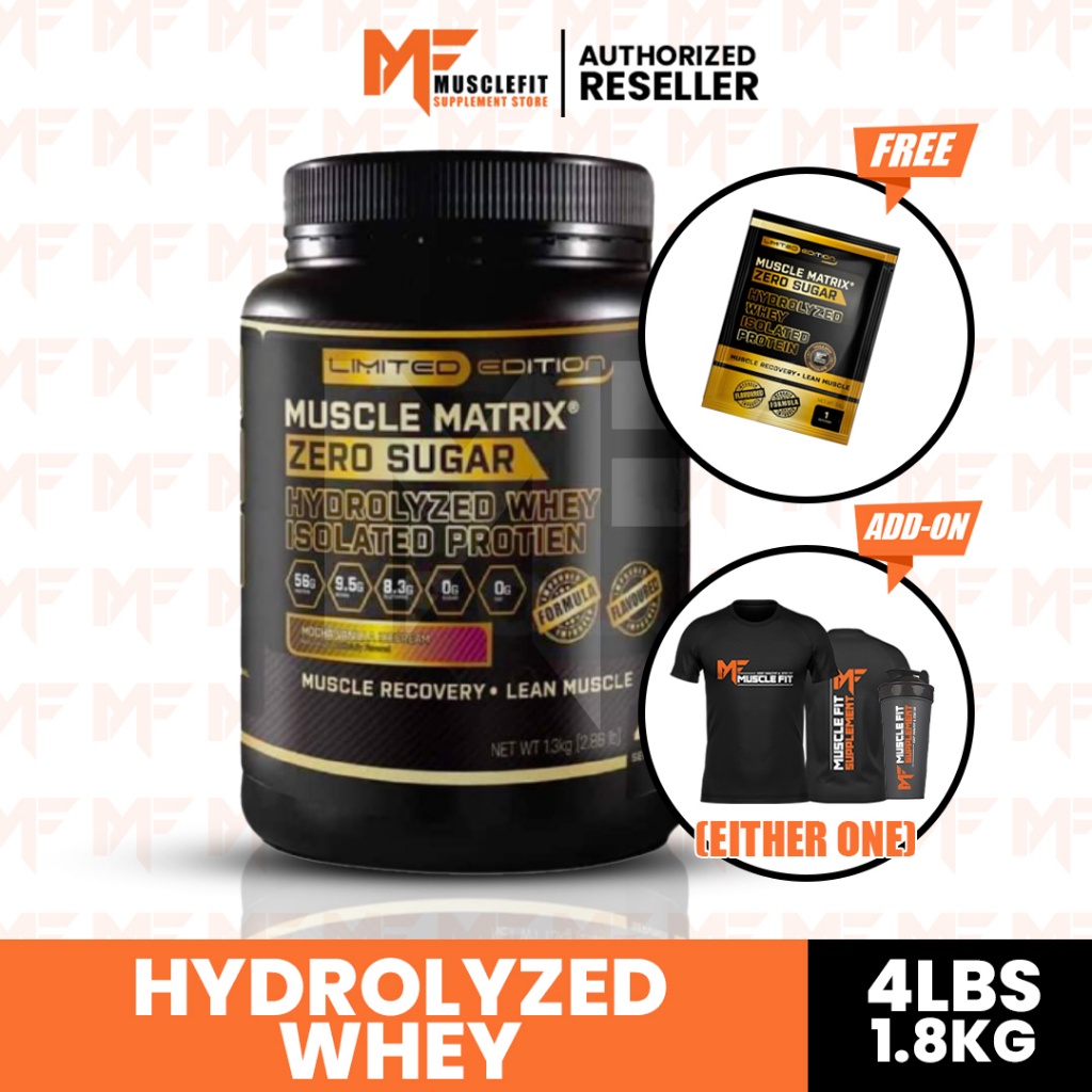 Muscle Matrix Hydro Whey Protein Isolated 1.3 kg (44 servings) Halal