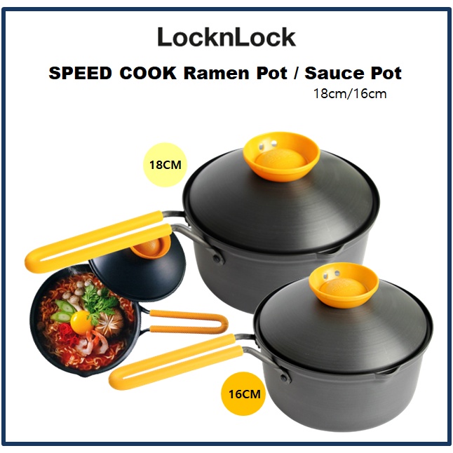 [LocknLock] SPEED COOK Ramen Pot / Sauce Pot (18cm/16cm) | Shopee Malaysia