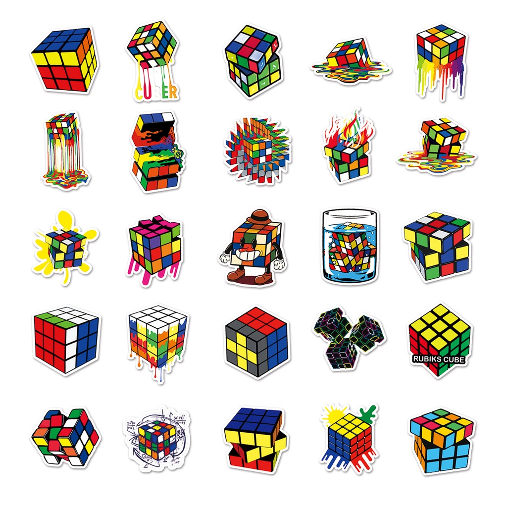 Speed Cube Sticker Personalized 3D Magic Cube Sticker Rubiks Cube ...