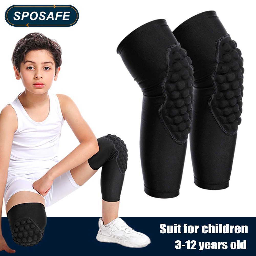 1 PCS 3-12 years old kids Knee Padded Compression Leg Sleeve Thigh ...