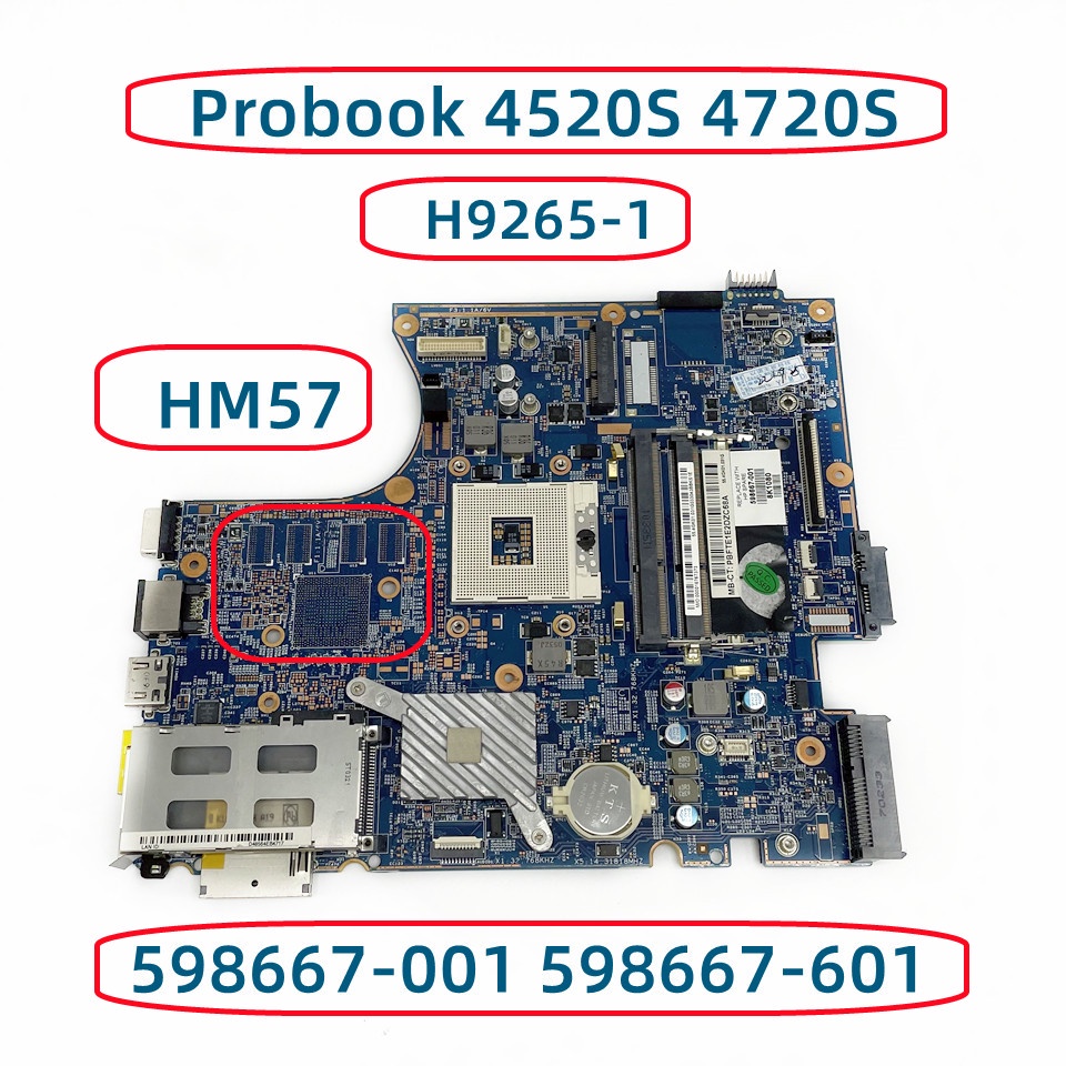 For Hp Probook 4520s 4720s Laptop Motherboard H9265 1 48 4gk06011 598667 001 598667 501 598667 3027