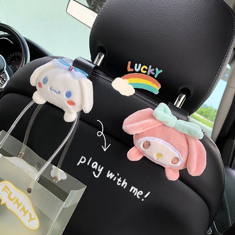 Cute Cartoon Plush Toy Storage Hanger SANRIO Kulomi Doll Hook Car Seat