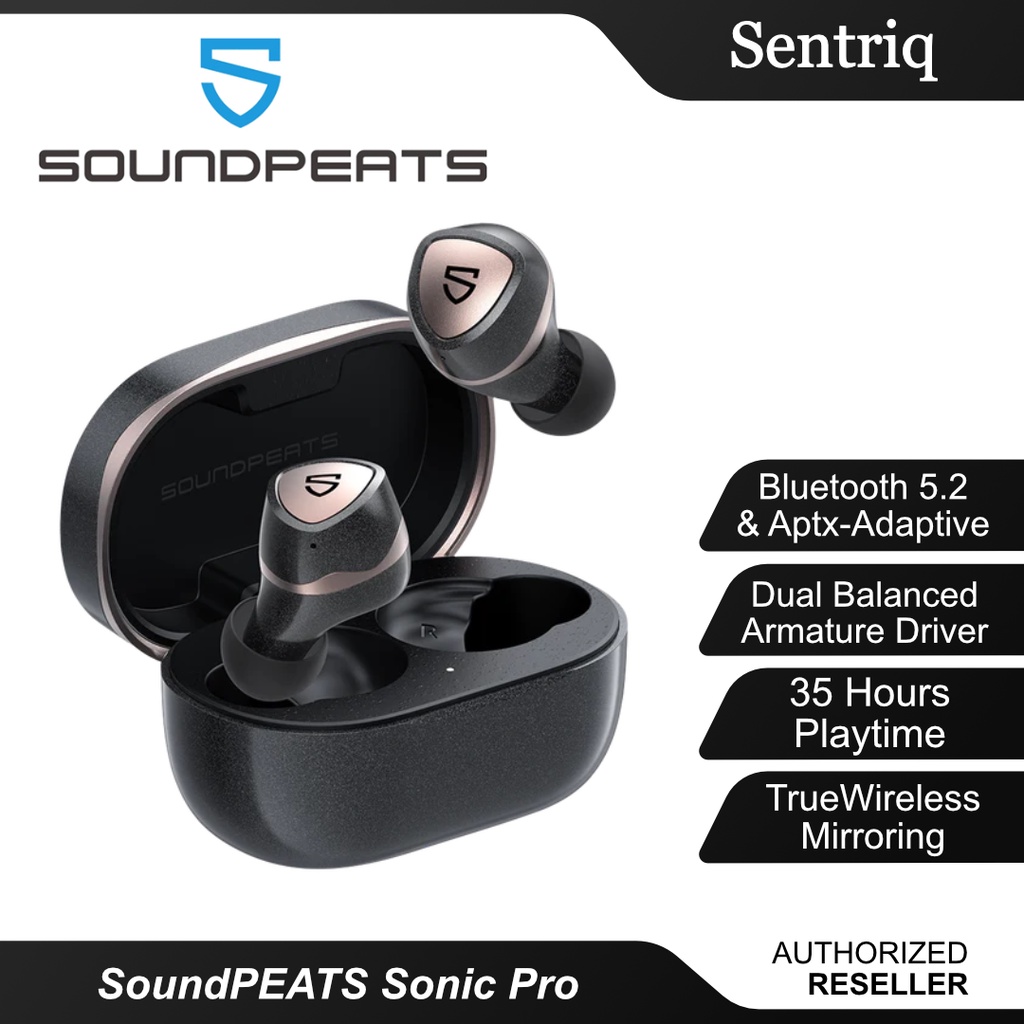 SoundPEATS Sonic Pro Wireless Bluetooth Earphones (Original) 1 Year