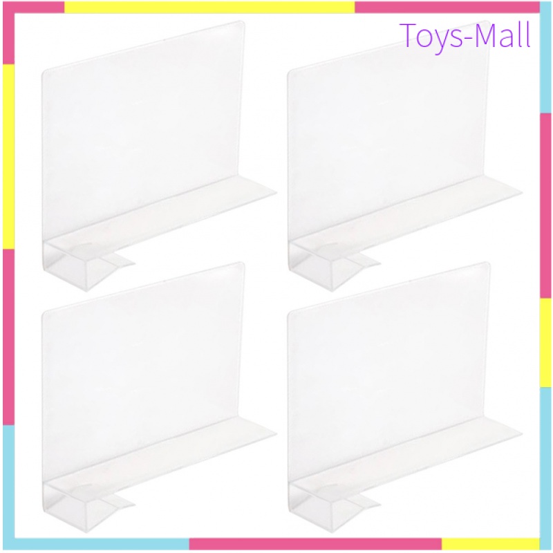 4Pcs Shelf Dividers Adjustable Storage Separator Closet Partition