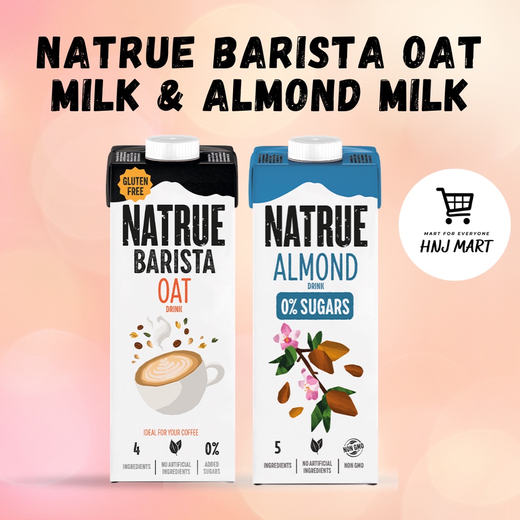NATRUE BARISTA OAT MILK 1L / ALMOND MILK 1L / GLUTEN FREE OAT MILK / 0