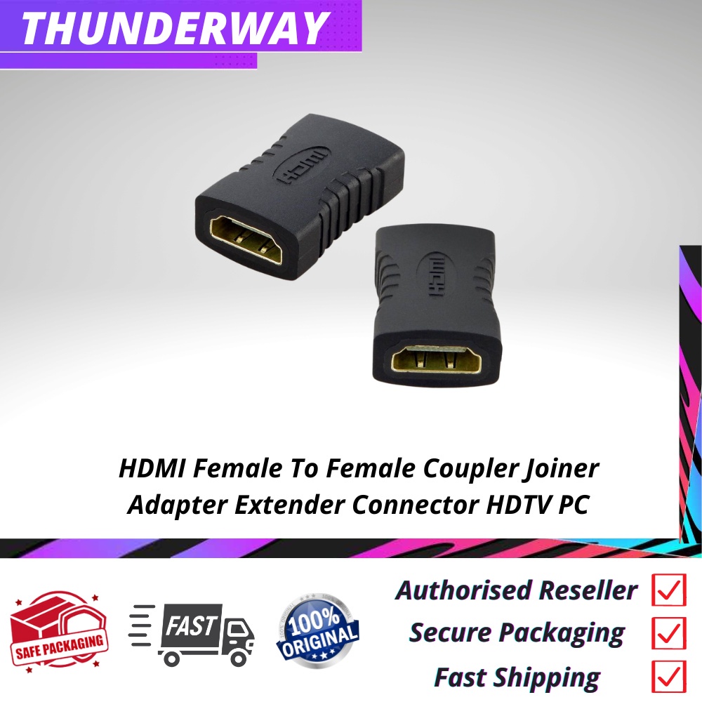 Hdmi Extender Adapter FEMALE TO FEMALE COUPLER JOINER ADAPTER EXTENDER