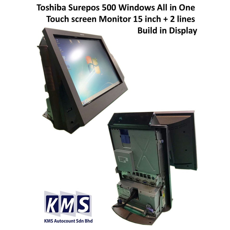 Toshiba Surepos 500 Windows All in One Touch screen Monitor 15 inch + 2 ...