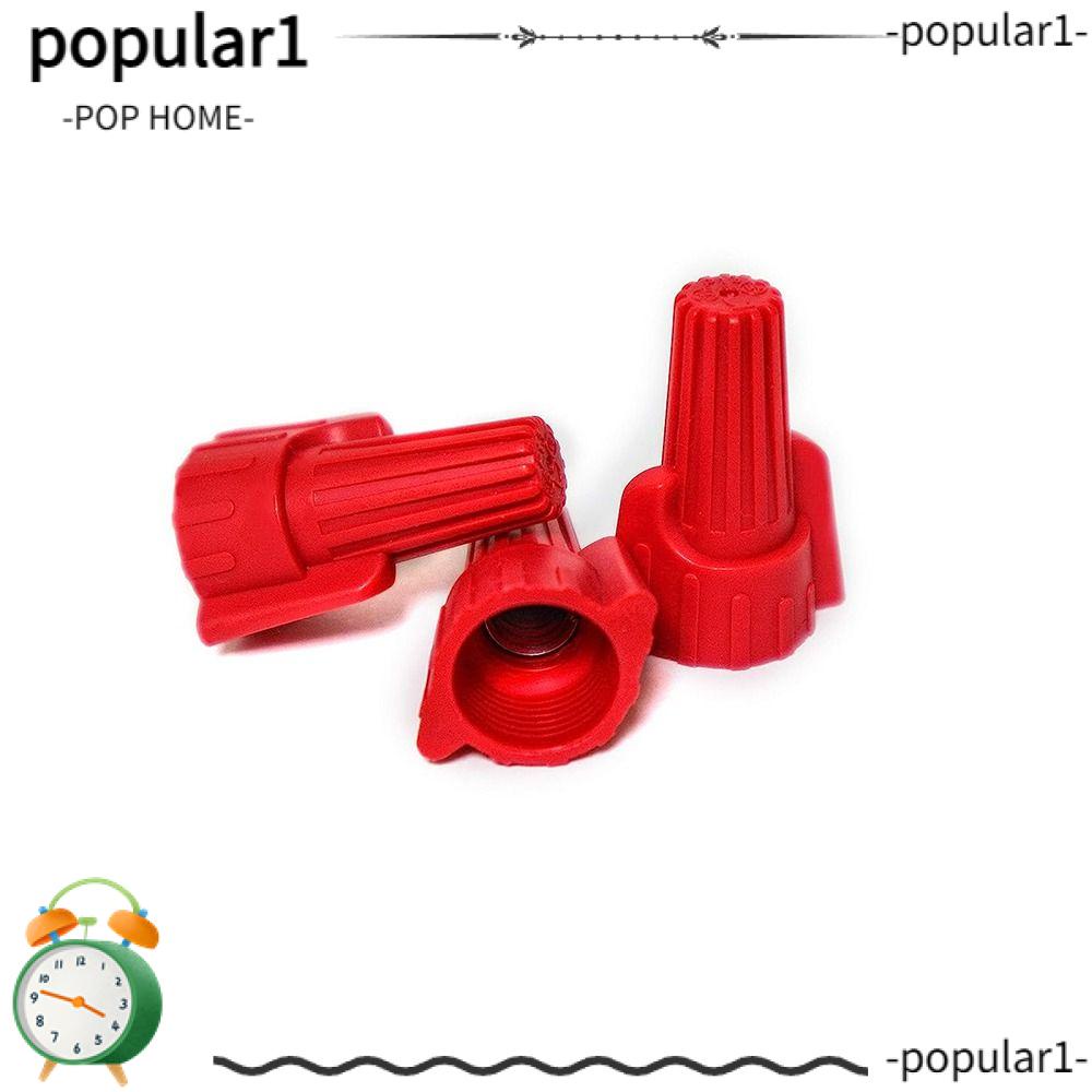 POP 100pcs Wire Nut Twister, PVC Red Wire Nuts Connectors, Crimping Cap