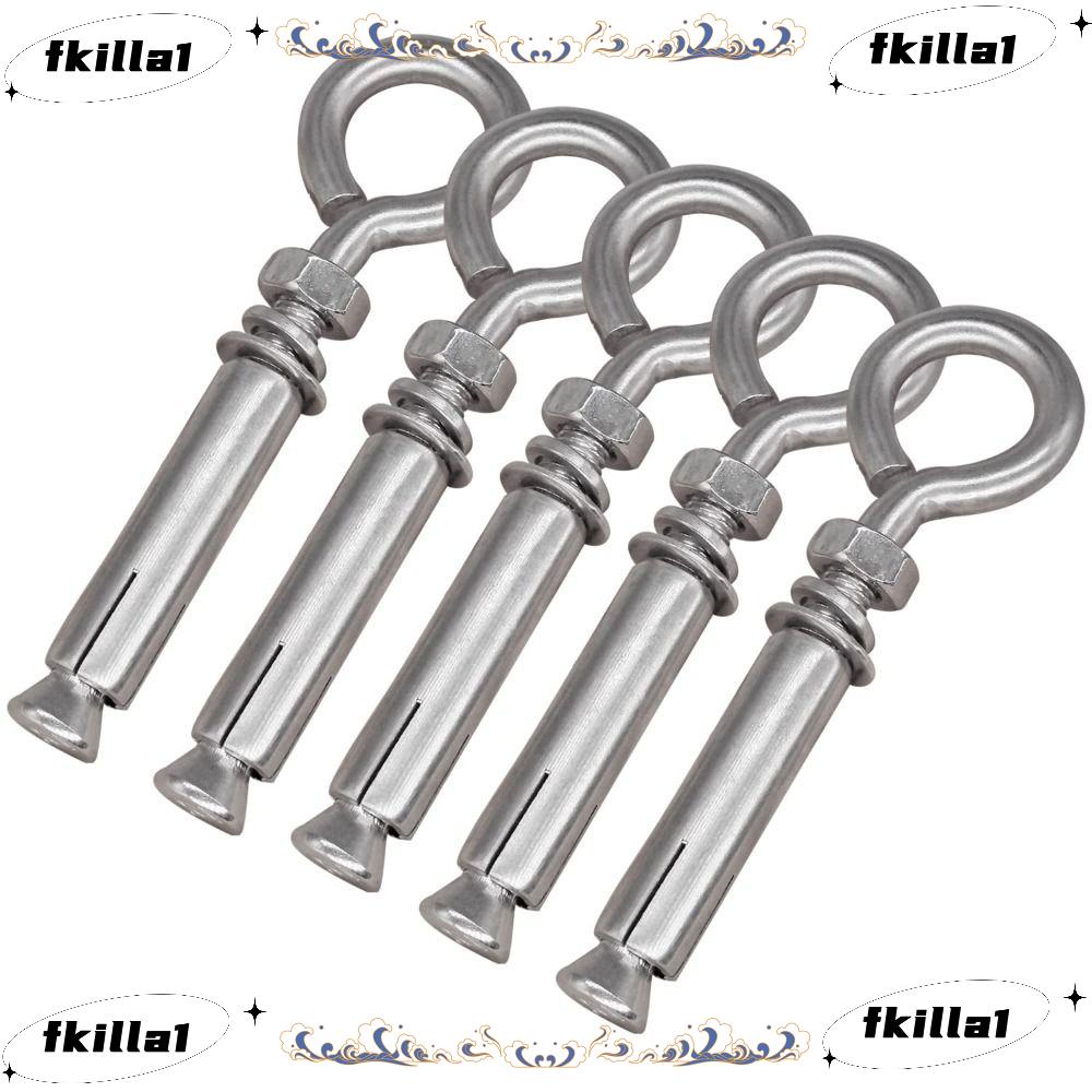 FKILA 5pcs Eyebolt Bolt, Heavy Duty 304 Stainless Steel Expansion Bolts
