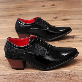 Oxfords Men Shoes Red Sole Fashion Business CasualParty Retro Brogue Dress  Shoes